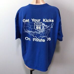 Get Your Kicks on Route 66 Blue Unisex T-shirt